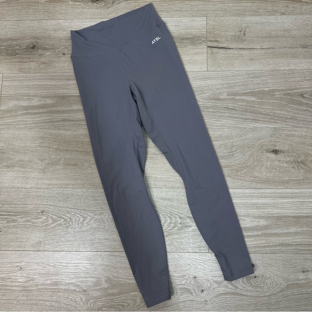AYBL Gray Core Gym Sport Stretch Leggings High Waisted Sz M #BEAYBL Made in UK